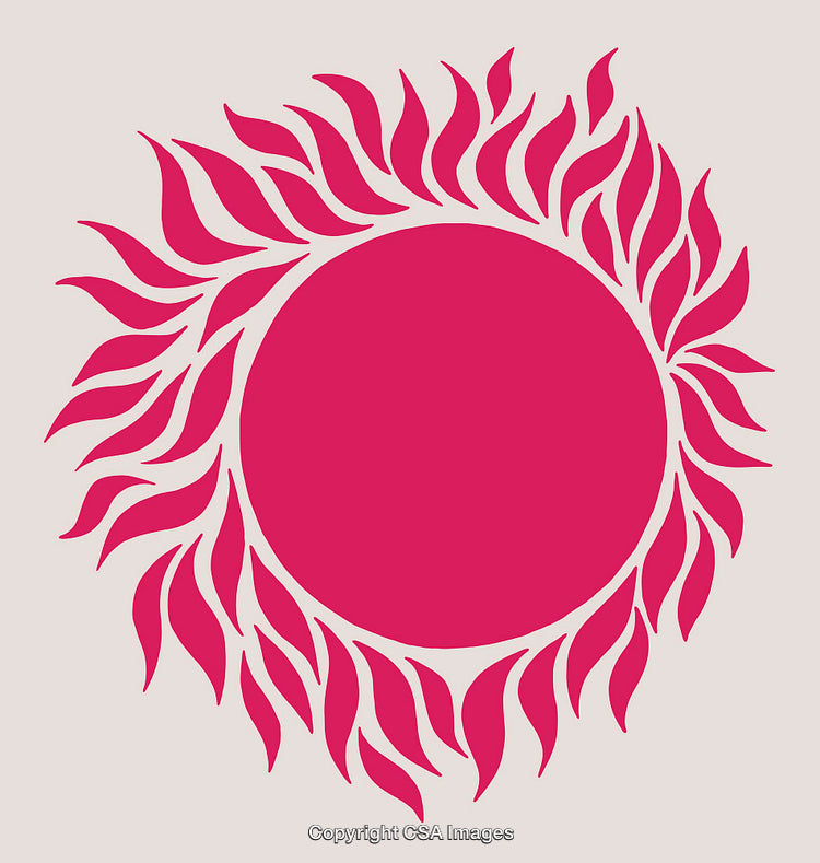 Circular Pink Pattern With Radiating Decorative Elements
