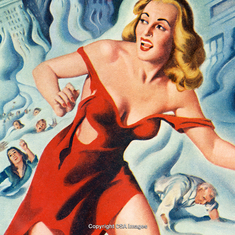 Artistic Depiction of a Surreal Scene with Dramatic Characters