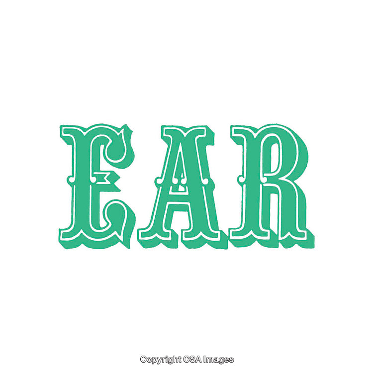 Vintage Stylized Green Word Art on White Background