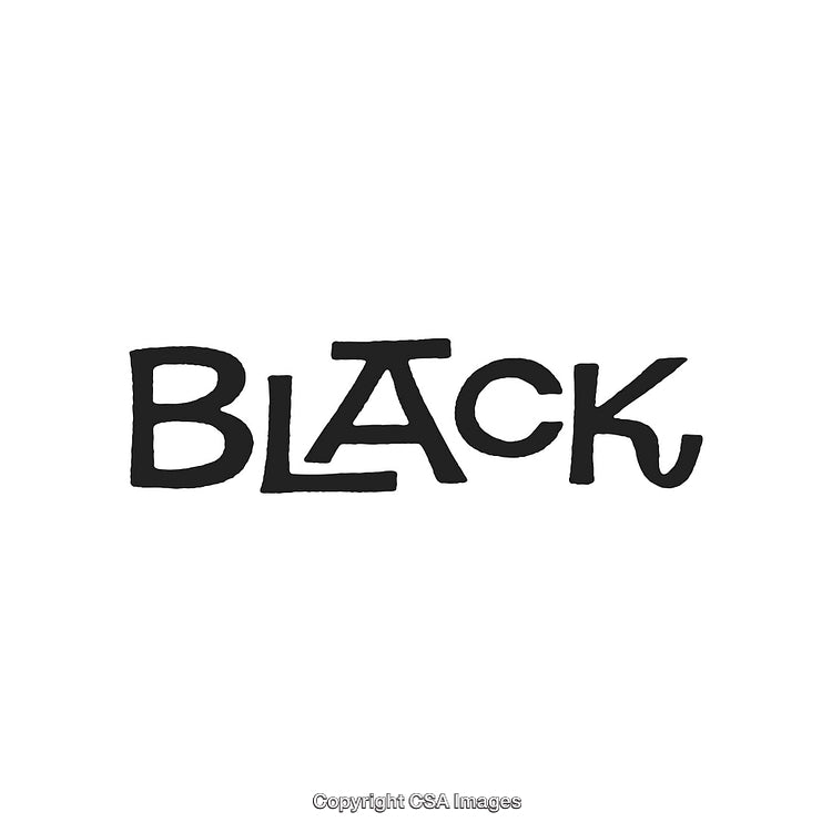 Black Text Displayed in Decorative Typography on a White Background