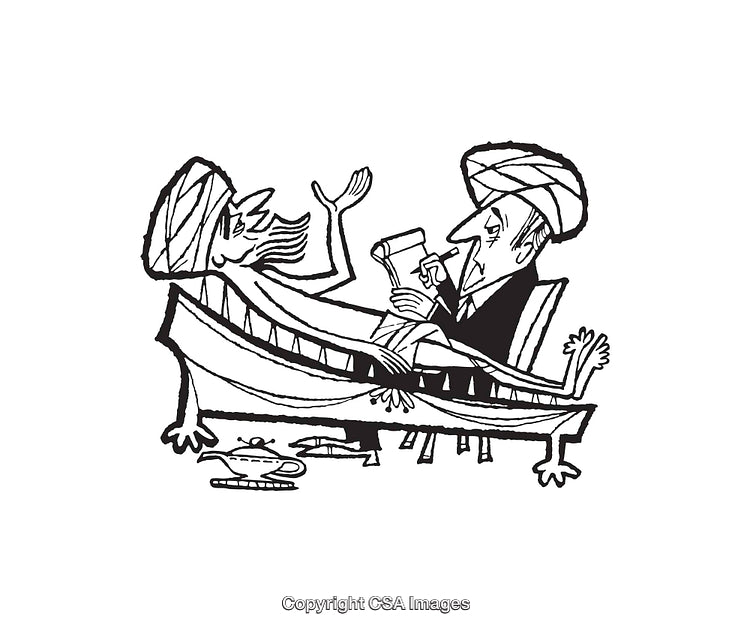 Whimsical Line Art Illustrating a Relaxing Tub Scene