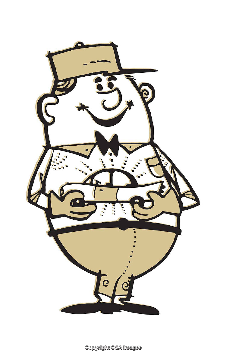 Colorful Cartoon Illustration of a Friendly Chef Holding a Rolling Pin
