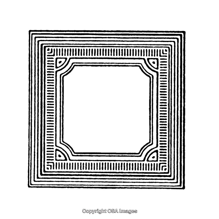 Intricate Black And White Border Design With Symmetrical Details And Perfect Symmetry