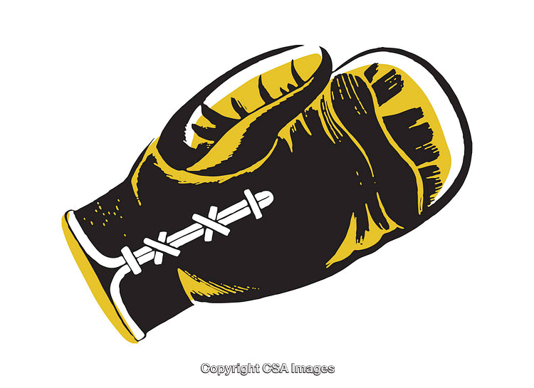 Vintage Boxing Glove Illustration Highlighting Strength and Sportsmanship