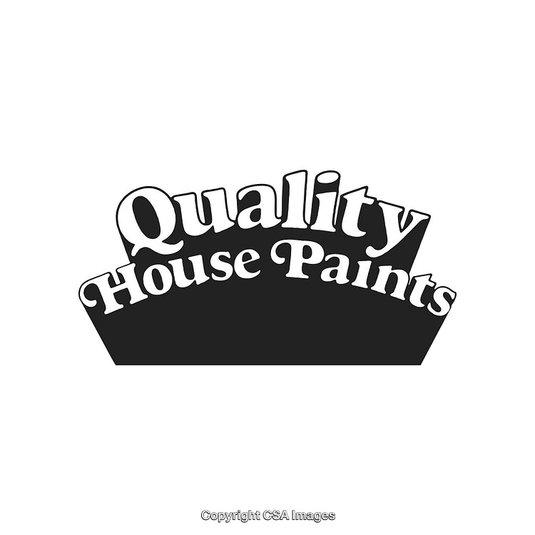Retro-Inspired Logo Design for Quality House Paints in Black and White