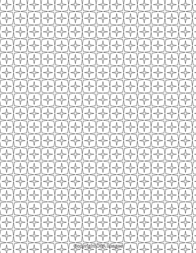 Black and White Geometric Star Pattern Repeating Seamless Background