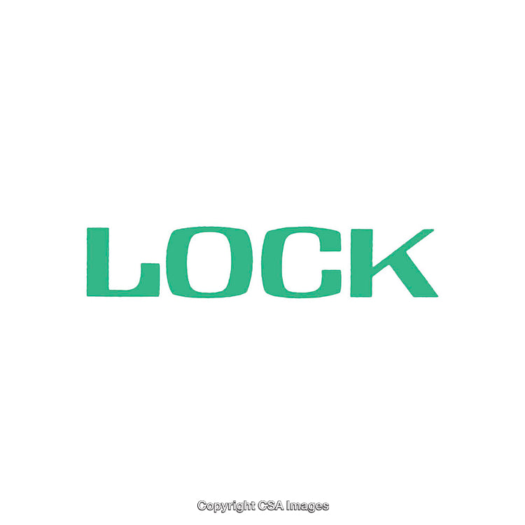 Green Lock Graphic Illustration with a Minimalist Design