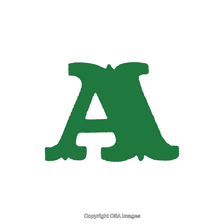Stylized Green Letter A on White Background Signifying Simplicity