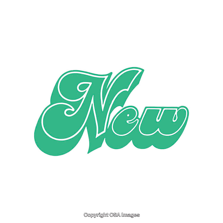 Green Text Graphic Featuring the Word New in Stylish Font