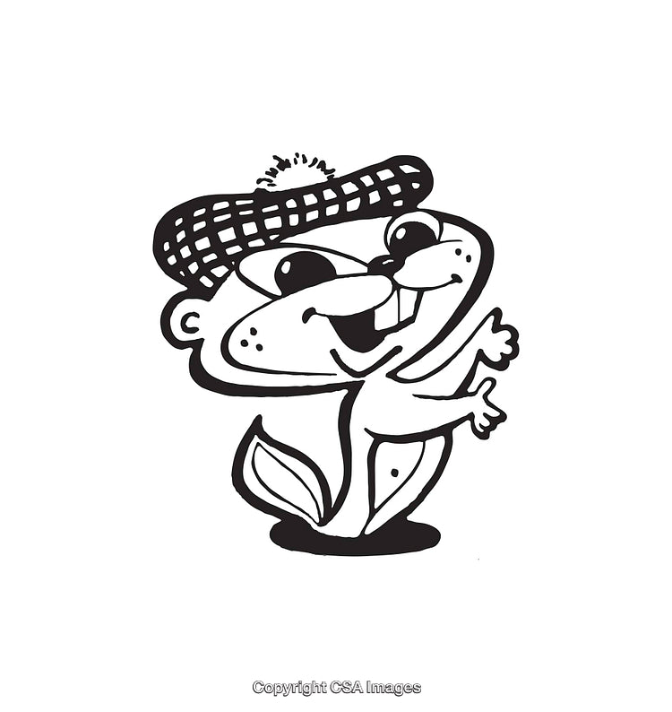 Fun Cartoon Illustration of Smiling Animal Wearing a Hat