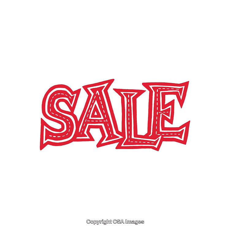 Red Text Depicting the Word 'Sale' on a White Background