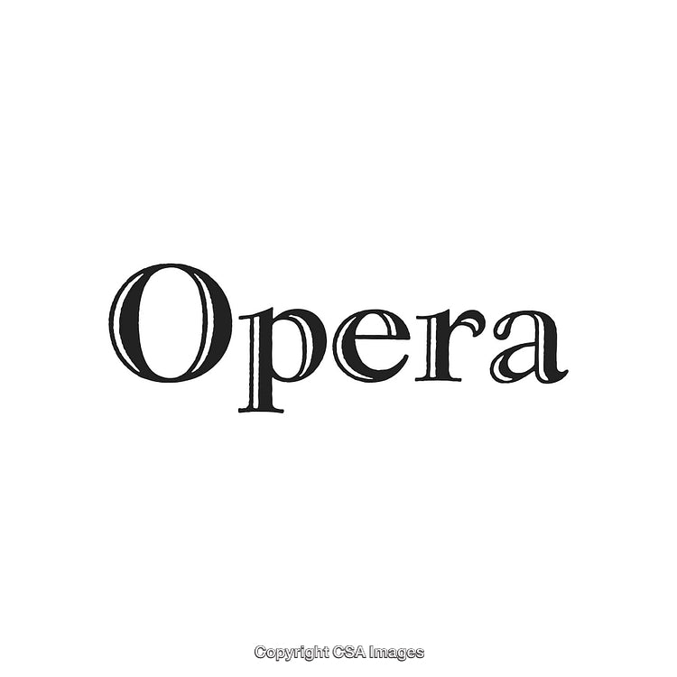Elegant Typography Displaying the Word 'Opera' with Stylish Font Design