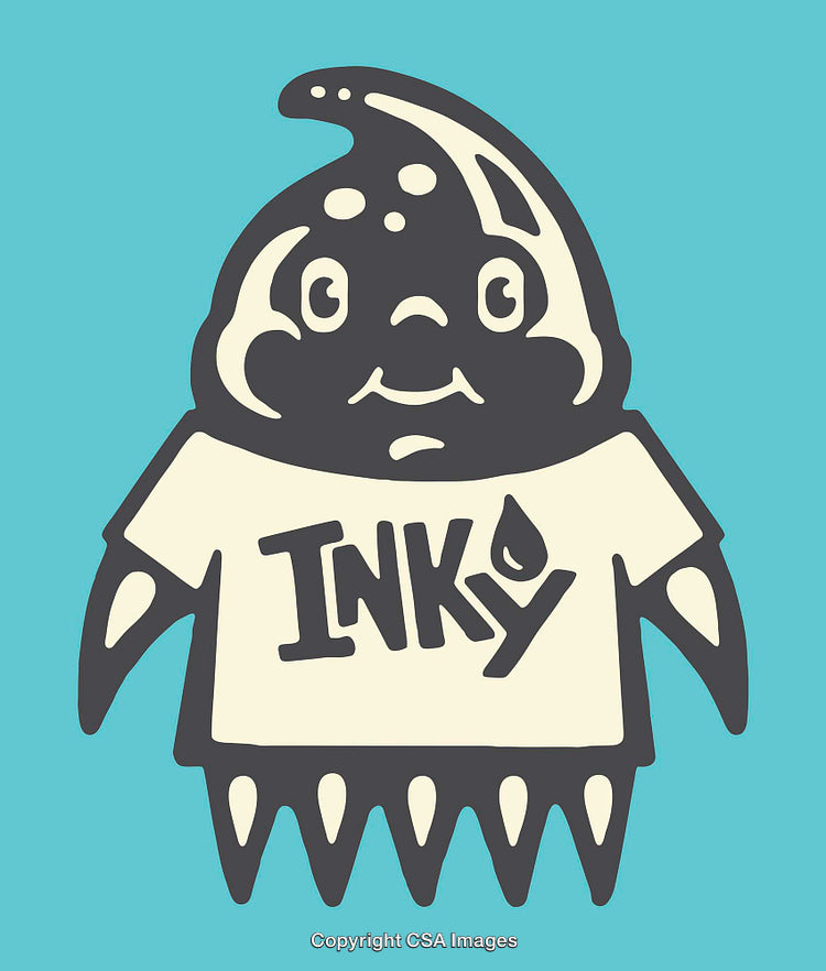 Cute Cartoon Character Line Art with a Shirt Design and Text