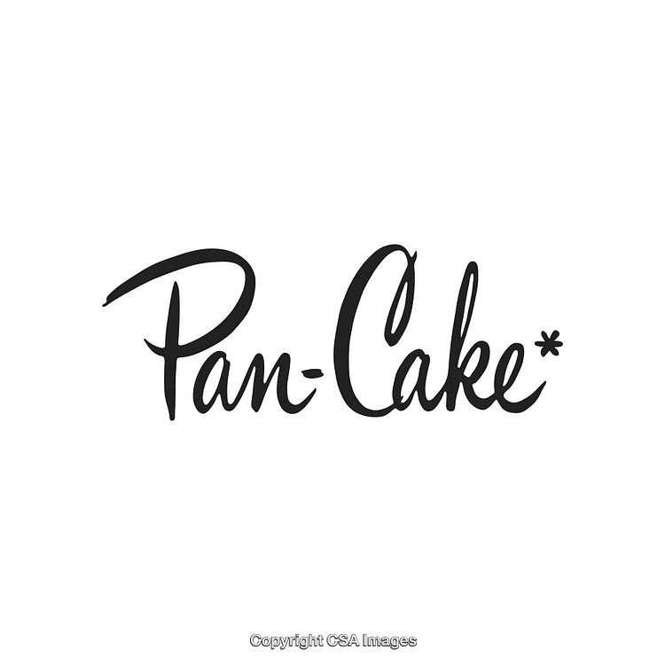 Stylized Handwritten Script of the Word Pan-Cake with Sleek Design