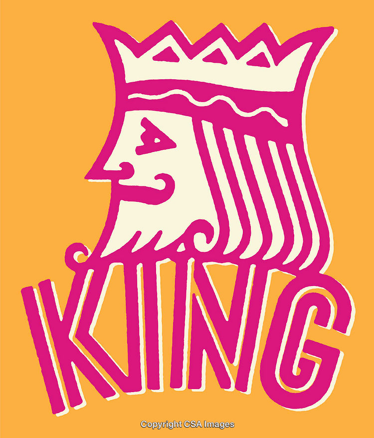 Vibrant Abstract King Design with Bold Colors and Artistic Flair