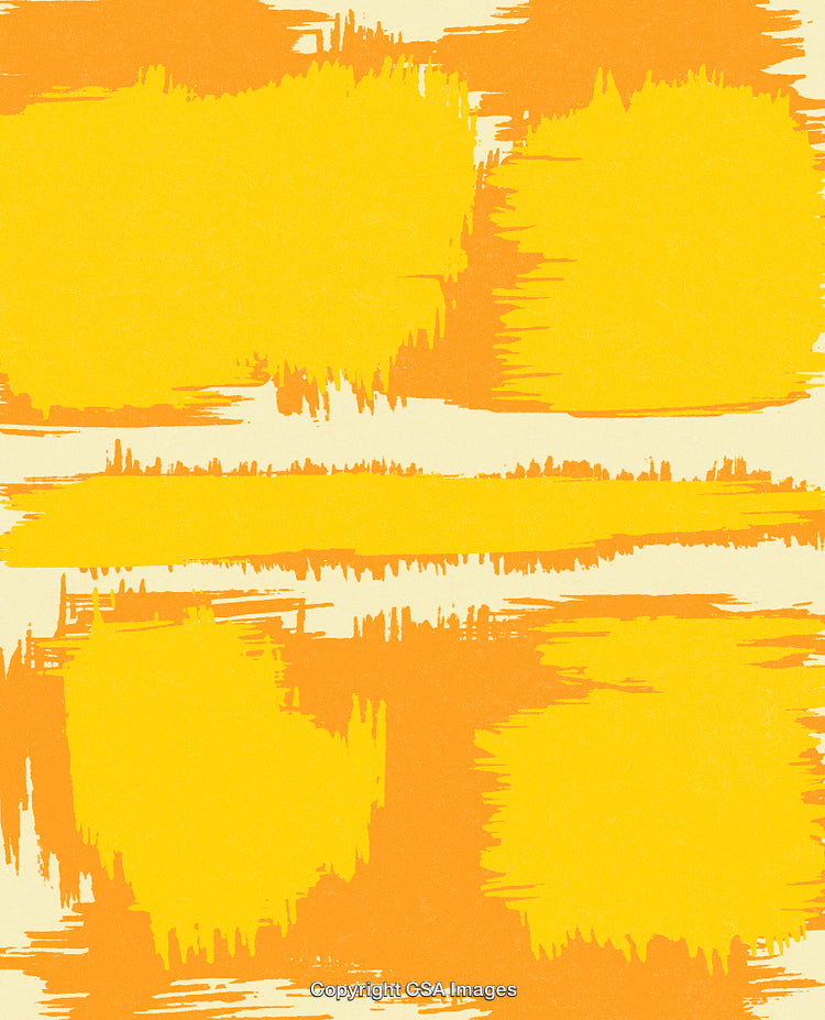 Bright Abstract Brushstroke Pattern in Yellow and Orange Hues