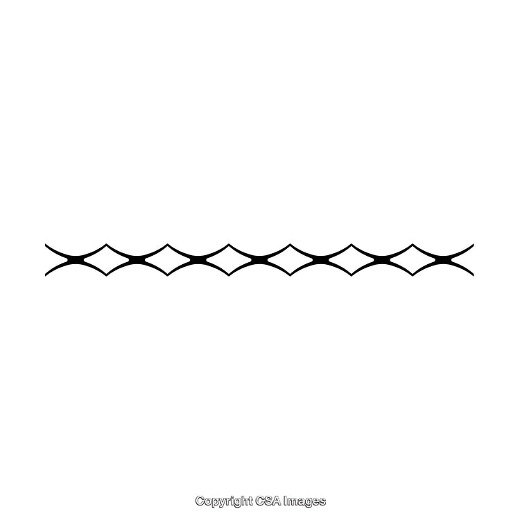 Minimalist Black and White Border With Geometric Shapes Design