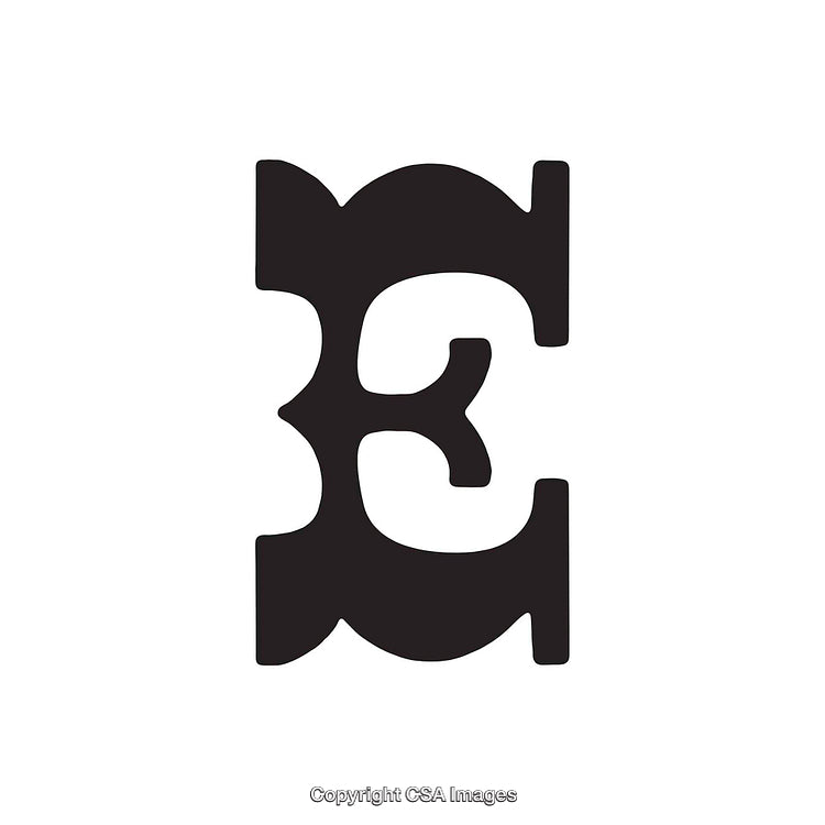 Dynamic Monochrome Artwork Featuring the Letter E Design