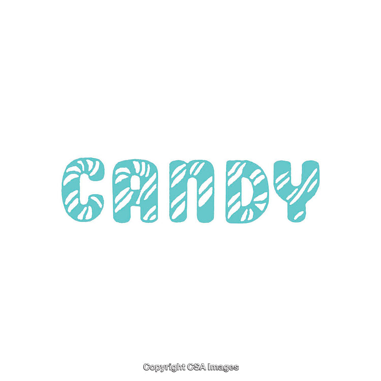 Blue Themed Typography with Candy Design for Creative Projects