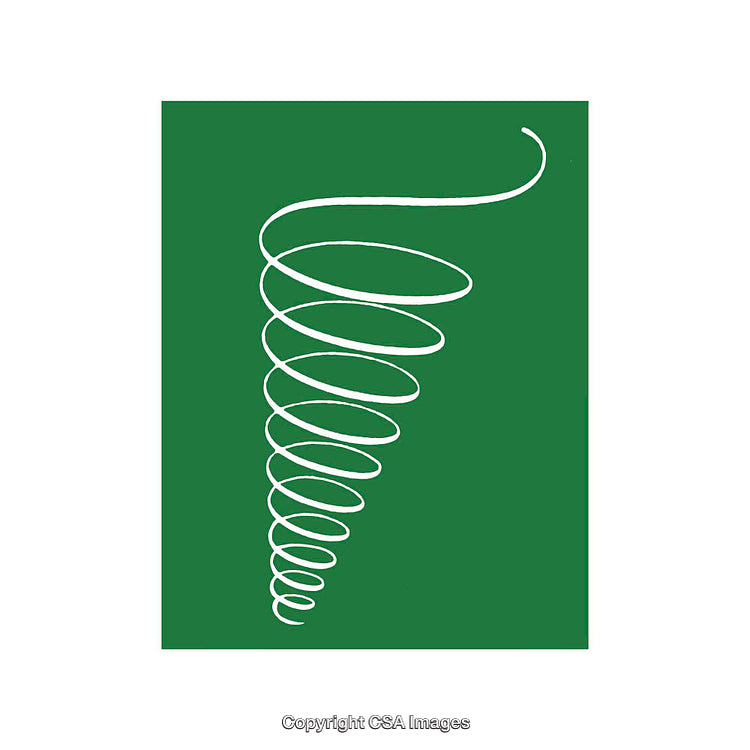 Abstract White Swirl over Green Background in Minimalist Style