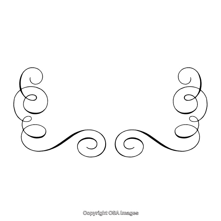 Elegant Black and White Scrollwork Border Design for Versatile Use