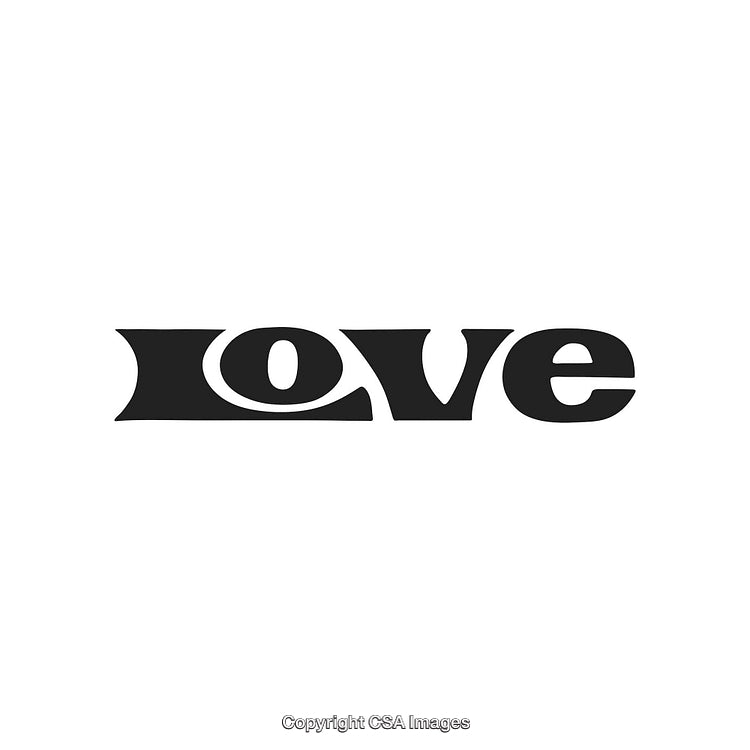 Bold Typography Featuring the Word Love With Modern Artistic Style