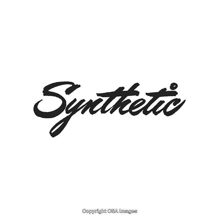 Modern Handwritten Typography Featuring 'Synthetic' on White Background