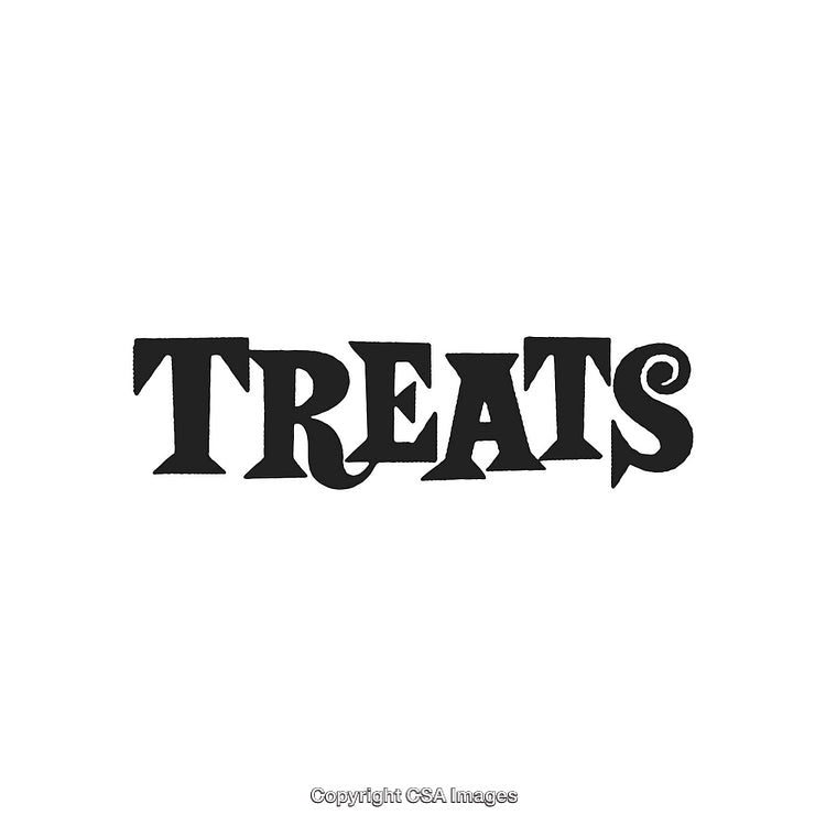 Vintage Style Word Mark Design Featuring Treats Typography