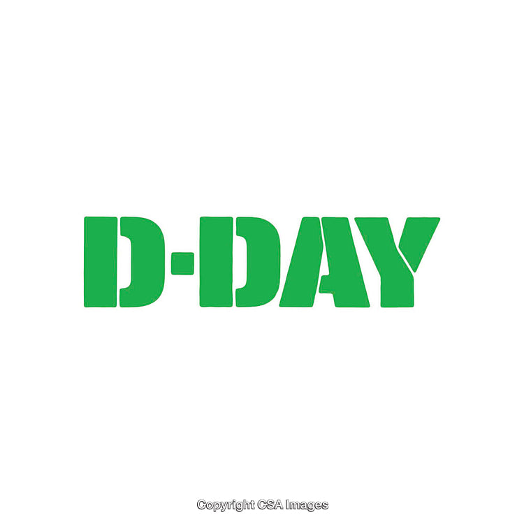 Simple Text Design Featuring Bold Green 'D-Day' Typography