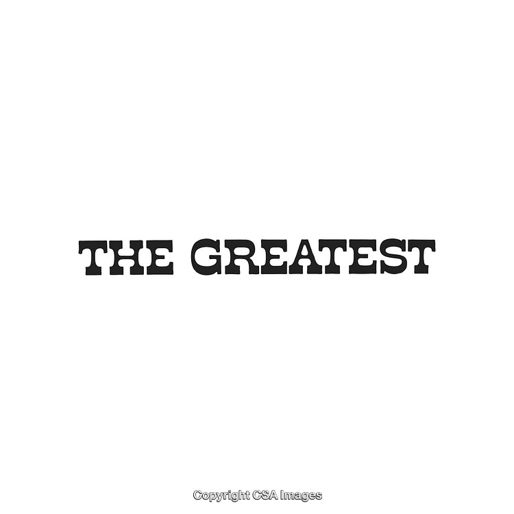 Bold Typography Design Featuring the Phrase 'The Greatest' in Black Letters