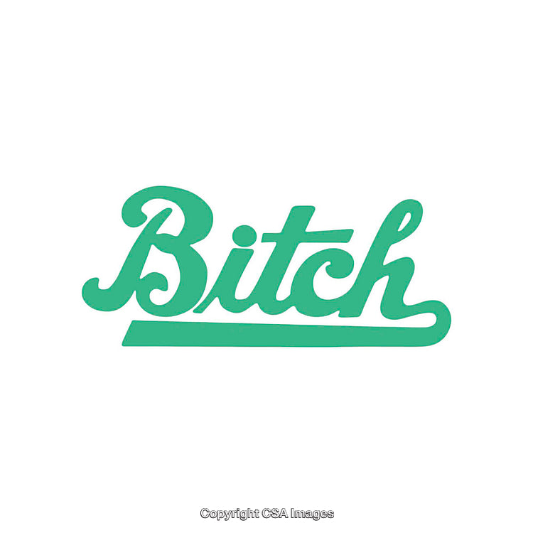 Green Retro Styled Word Art on White Background