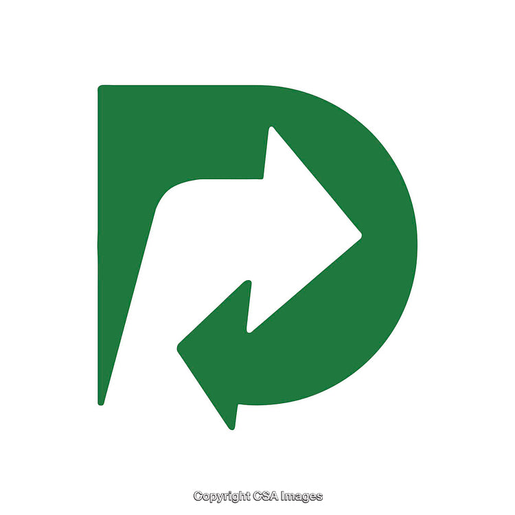 Green Arrow Symbol Forming a Recycle-Like Graphic