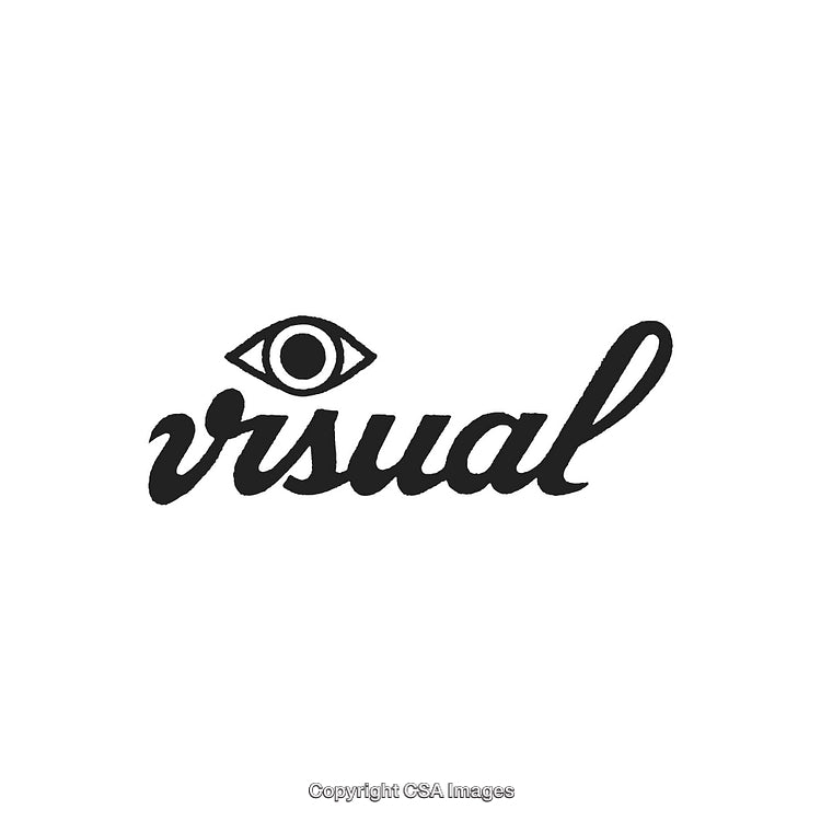 Creative Logo Design Featuring Visual Text and Eye Graphic in Bold Style
