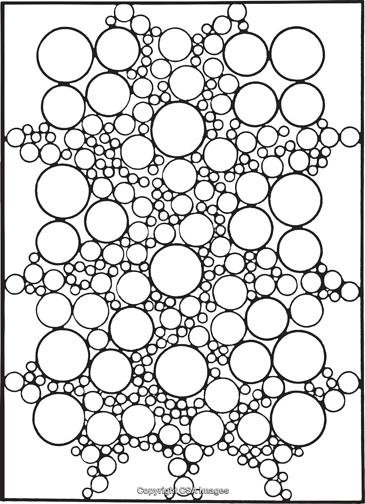 Modern Black and White Pattern with Geometric Circles for Backgrounds