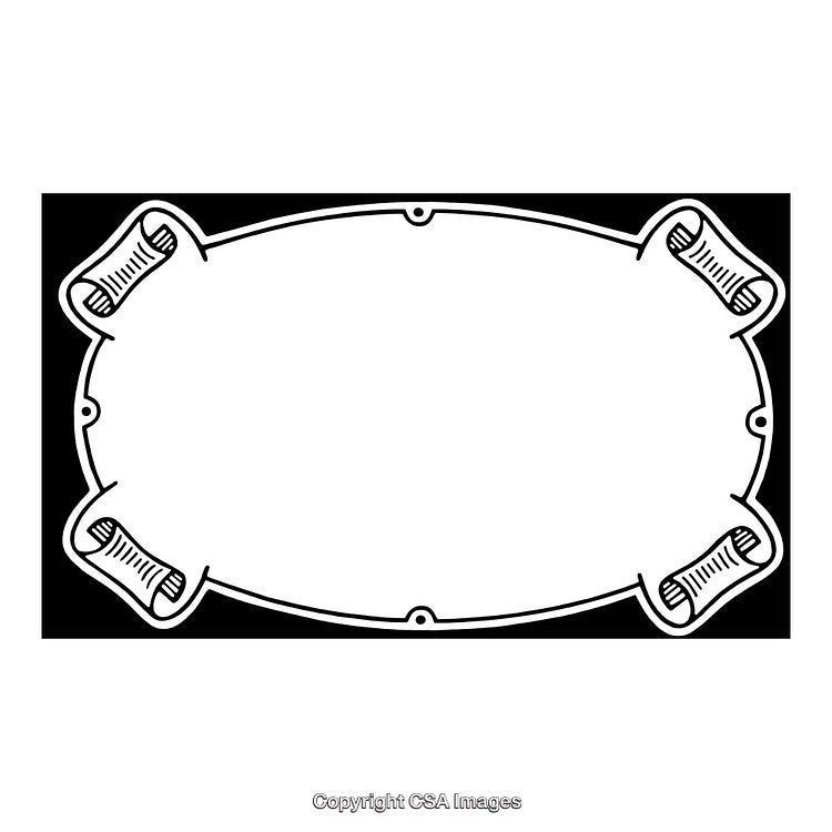 Elegant Black and White Border With Ornate Design Features