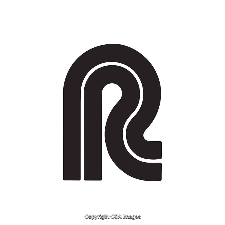 Minimalist Black Letter R Logo on a Clean White Background