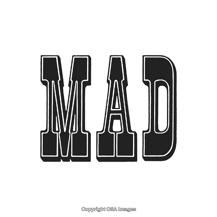 Bold Black Typography Featuring the Word 'MAD' with a Retro Design