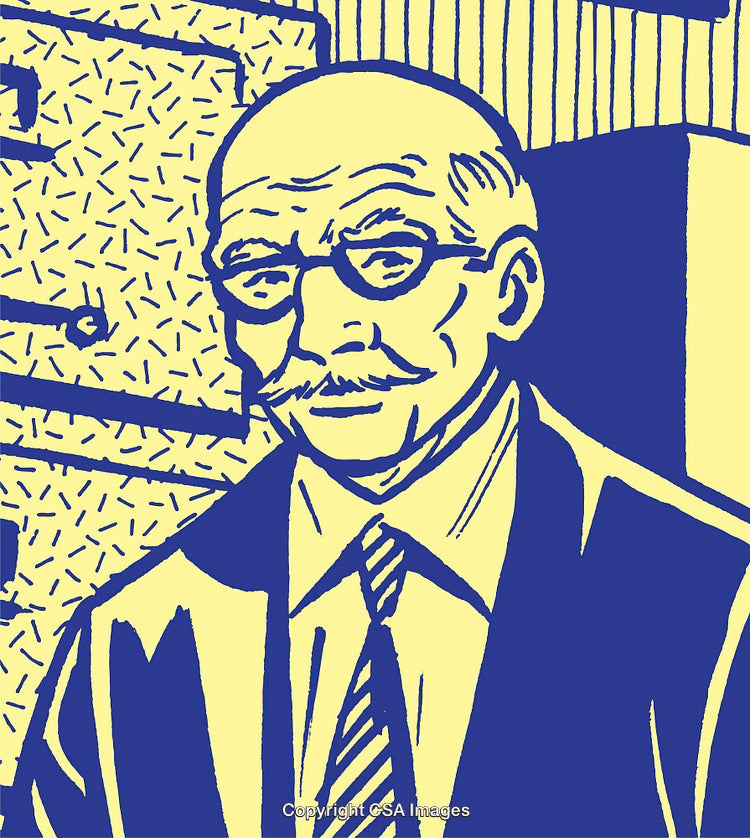 Illustration of a Professional Man in a Pop Art Style Design