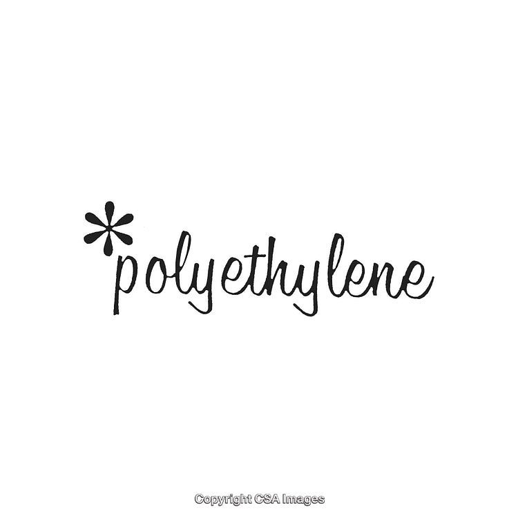 Stylized Hand-Drawn Text Artwork Featuring the Word Polyethylene