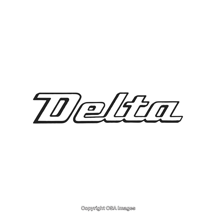 Creative Delta Logo Design in Bold Black Typeface on White Background