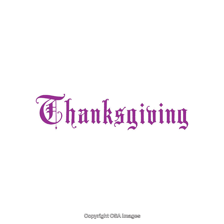 Elegant Thanksgiving Text Design in Vintage Gothic Font Style