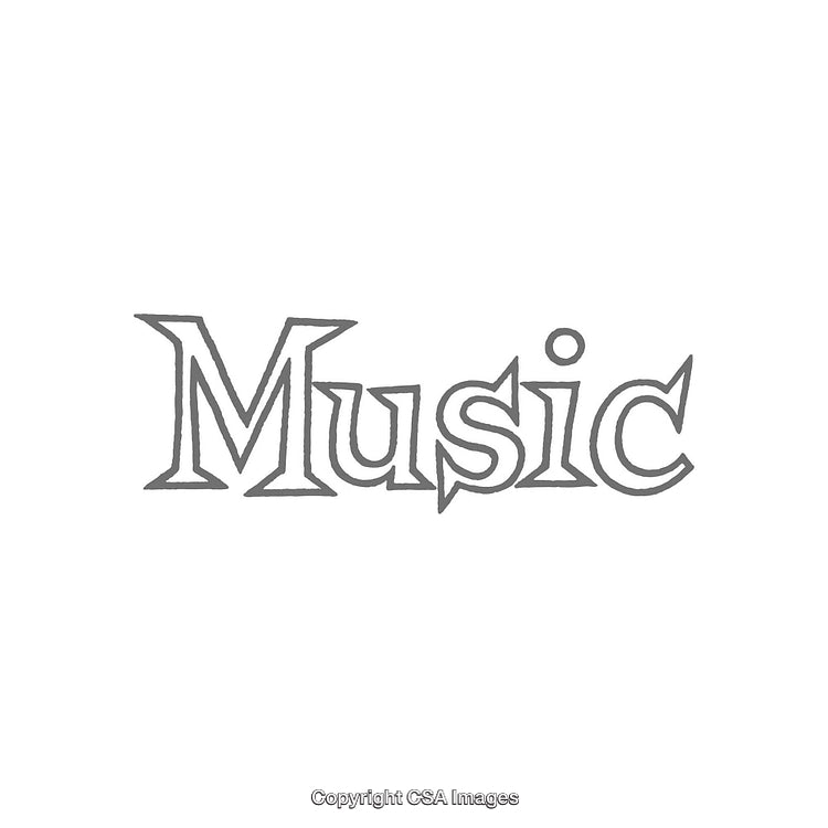 Elegant Minimalist Typography Featuring the Word 'Music' in a Stylish Design