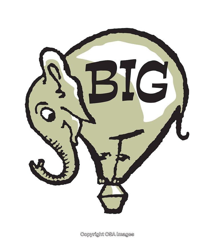 Creative Illustration Featuring an Elephant as a Hot Air Balloon