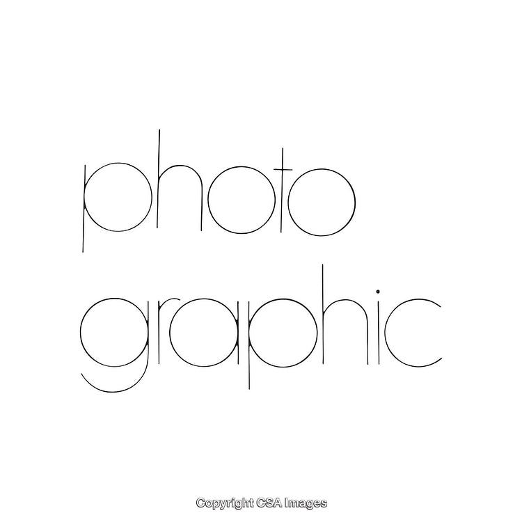 Minimalistic Typography Design Featuring the Words Photo and Graphic in Bold Strokes