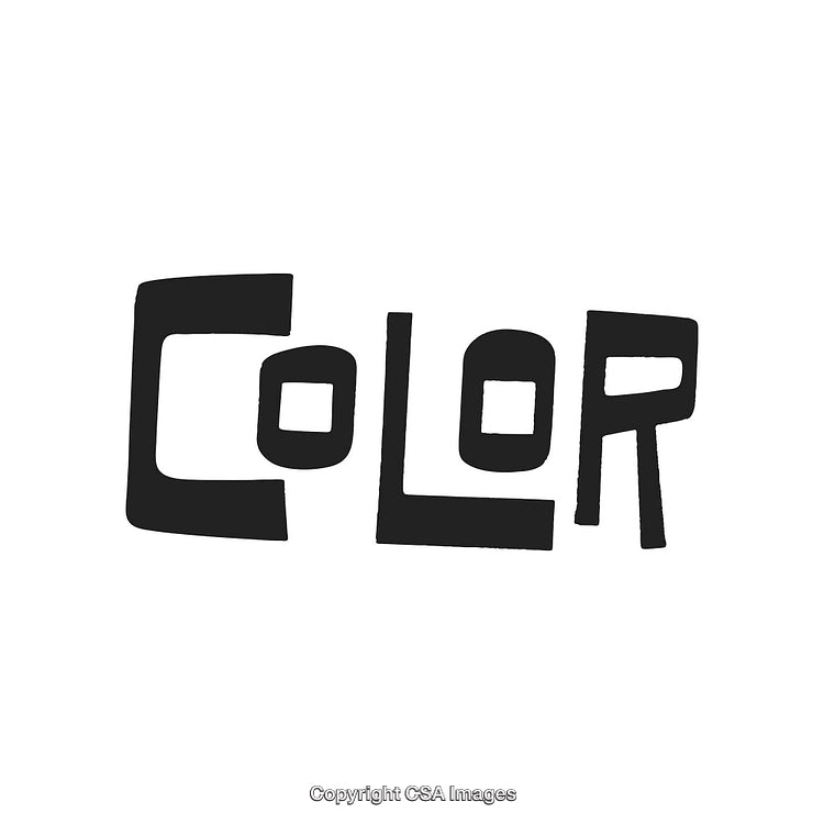 Abstract Typography Design with the Word Color in Unique Style