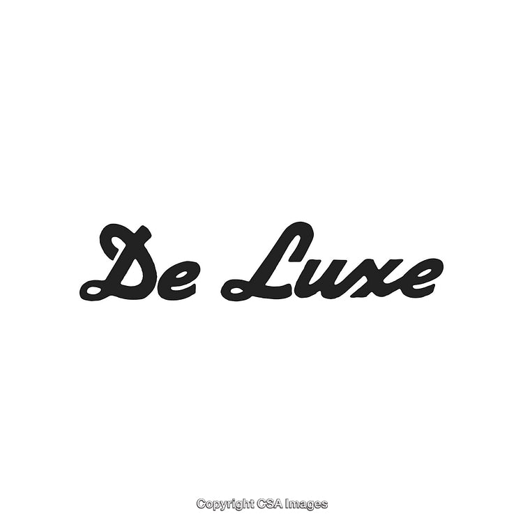 Elegant Scripted De Luxe Text Logo with Sophisticated Design Elements