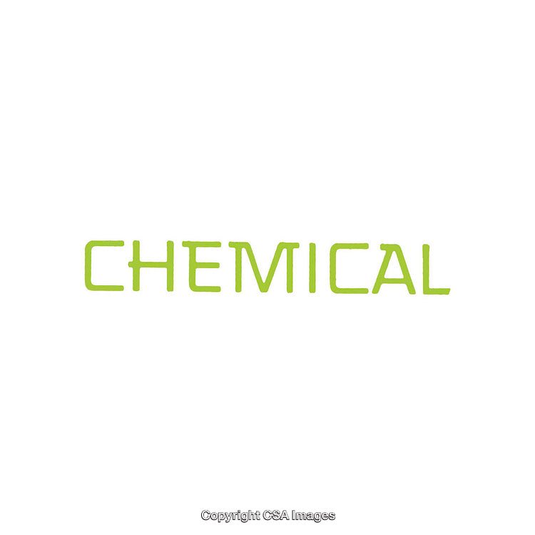 Green Text Depicting the Word 'Chemical' on a White Background