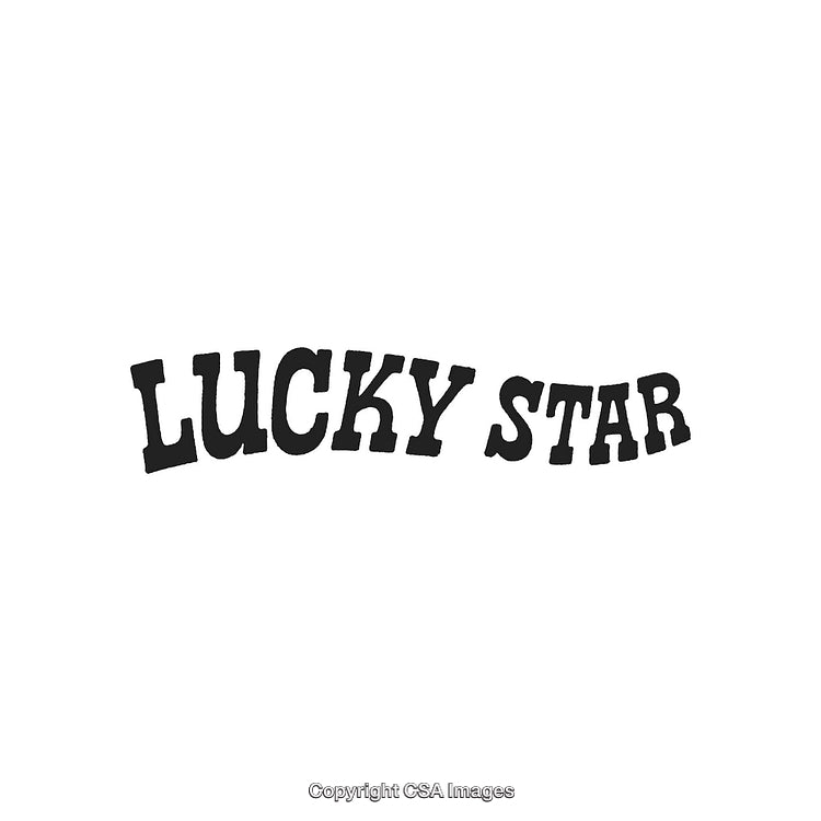 Stylized Text Illustration Featuring the Phrase 'Lucky Star' in Bold Design