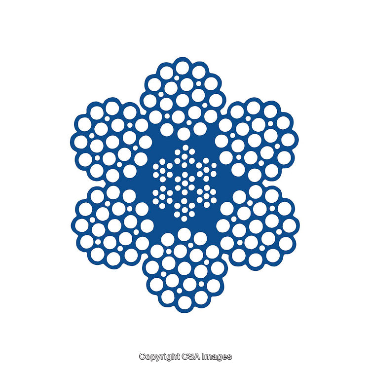 Geometric Blue Circular Pattern Made of Repeated Symmetrical Shapes and Dots