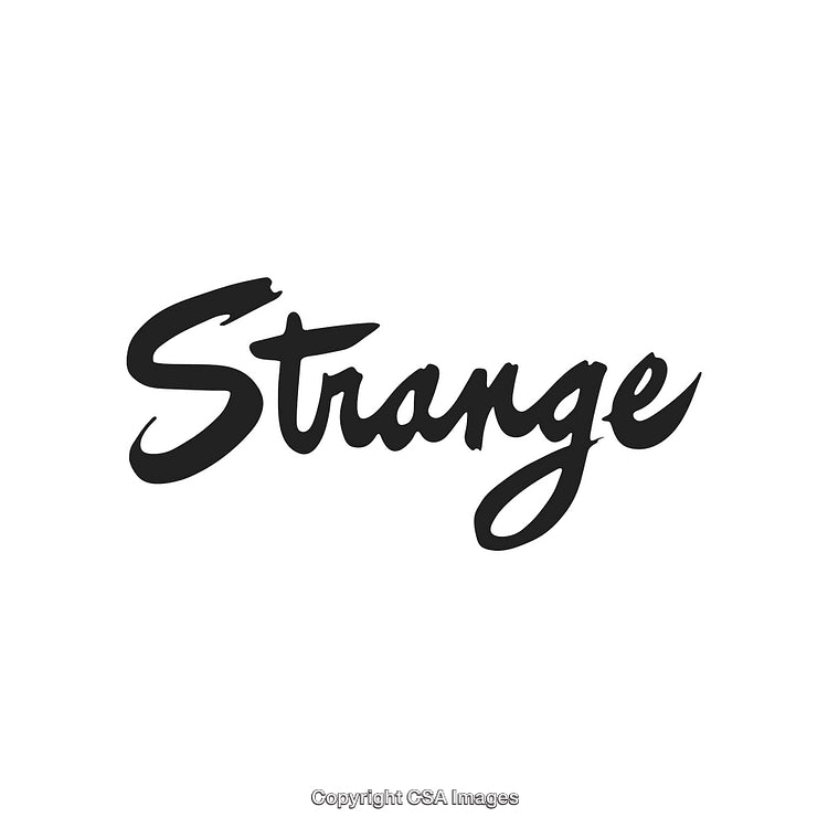 Creative Handwritten Typography Featuring the Word Strange in Dynamic Style